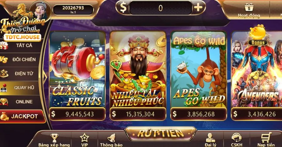 Hình ảnh game Nổ hũ (Slots) tại nhà cái 88